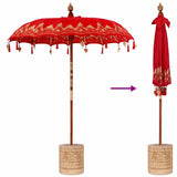 Balinese Parasol Red 180-190 cm Cotton and solid wood 3356896