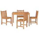 5 Piece Garden Dining Set Solid Wood Teak 3157145