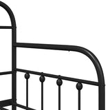 Daybed Frame Black 75 x 190 cm Powder-Coated Steel 42002628