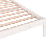 ZNTS Bed Frame without Mattress Solid Wood Pine 90x200cm White 810416