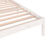 Bed Frame without Mattress Solid Wood Pine 100x200cm White 810421