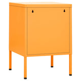 Nightstand Mustard Yellow 35x35x51 cm Steel 336209