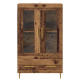 Highboard Old Wood 69.5 x 31 x 115 cm Engineered Wood and Glass 882514