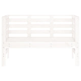 Garden Bench White Solid pine wood 111.5 x 53 x 71 cm Durable 825136
