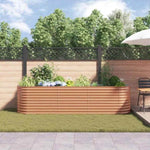 Garden Raised Bed Brown 320 x 80 x 81 cm Steel 42011326