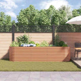 Garden Raised Bed Brown 320 x 80 x 81 cm Steel 42011326
