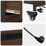 Cabinet with Charging Station Brown Oak 76 x 41 x 72 cm 859839