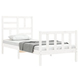 Bed Frame without Mattress White 90x200 cm Solid Wood Pine 3193062