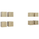 Wall Mounted TV Cabinets 8 pcs Sonoma Oak 30.5x30x30 cm 3079054