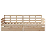Daybed with Drawers without Mattress 90x200 cm Solid Wood 3302138