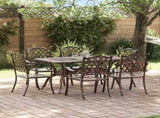 Garden Dining Set 7 pcs Bronze Aluminium 3334656