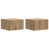Wall-Mounted Bedside Cabinet 2 pcs Artisan Oak Engineered Wood 898444