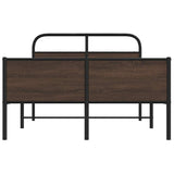 Bed Frame without Mattress 140x200 cm Brown Oak Engineered Wood 4100501