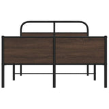 Bed Frame without Mattress 140x190 cm Brown Oak Engineered Wood 4100500