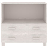 Sideboard "HAMAR" White 85x35x80 cm Solid Wood Pine 340497