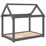 Dog Bed Grey 101x70x90 cm Solid Wood Pine 822214