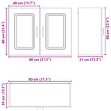 Dishwasher Panel Kalmar Black Oak 80 x 31 x 60 cm 8003789