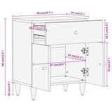 ZNTS Bedside Cabinet 50x33x60 cm Solid Wood Mango 358259