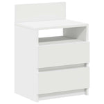 ZNTS Bedside Cabinet with 2 Drawers White 40x33x60 cm 858560