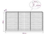 Gabion with 5 mm Wire and 10x10 cm Mesh 300x100x200 cm 3465360