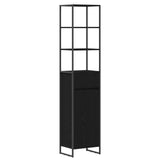 Bathroom Cabinet Black Oak 40 x 30 x 180 cm Engineered Wood 886492