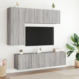 5 Piece TV Wall Units Grey Sonoma Engineered Wood 3216469