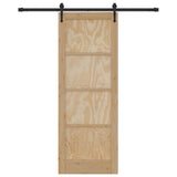Sliding Door Other ORKDAL Natural and black 78 x 211 cm 3333668