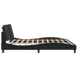 Bed Frame with LED without Mattress "Zadar" Black 200x200 cm 3214131