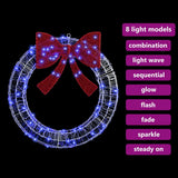 Wreath with 60 LEDs Blue 76 x 76 x8.5 cm Acrylic 42019123