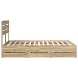Bed Frame with Drawer Sonoma Oak 120 x 190 cm Engineer Wood 3411520