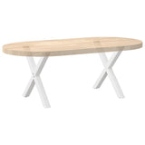 Coffee Table Legs X-Shaped 2 pcs White 60x cm Steel 4012901