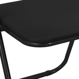 Folding Chair 8 pcs Black 48 x 43.5 x 81 cm Faux Leather 42029054