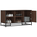 Shoe Bench Brown Oak 100x40x53.5 cm Engineered Wood and Metal 849218