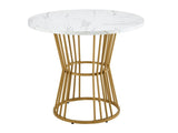 White with Metal Leg , Kitchen Table, Sturdy Metal Frame, Modern Marble or Dining Tables, N639P264555O