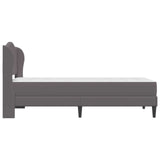 Bed Frame with Headboard Grey 90 x 190 cm Faux Leather 3415268