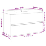 ZNTS 2 Piece Bathroom Furniture Set Concrete Grey Engineered Wood 3324909