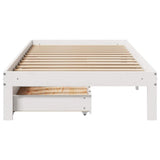Bed Frame with Drawers without Mattress White 75x190 cm Small Single 3301933