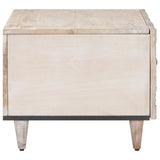 Coffee Table White 80 x 50 x 40 cm Solid Mango Wood 4018373