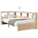 Bookcase Bed without Mattress 75x190 cm Solid Wood Pine 3324368