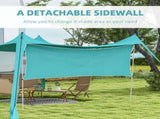 Beach Tent Event Shelter with Detachable Sidewall and Carry Bag, for Camping, Trips, Fishing, T3398P349054
