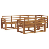 Outdoor Sofa Set 7 pcs Natural Solid Acacia Wood 3366532
