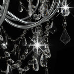 Chandelier with Beads Silver 12 x E14 Bulbs 281610