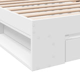Bed Frame with Drawer without Mattress White 75x190 cm Small Single 3280804