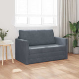 Sofa Bed Dark Grey 124 x 204 x 61 cm Velvet 4106703