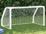 Kids' Football Goals 2 pcs with Ball White 64x35x48 cm Metal 4008436