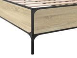Bed Frame Sonoma Oak 80 x 200 cm Engineered Wood 8009119