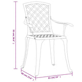 Garden Chair Bronze Cast Aluminium Medium Durable Garden Chair 3216319