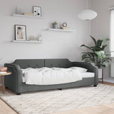 Day Bed without Mattress Dark Grey 90x190 cm Single Fabric 354219