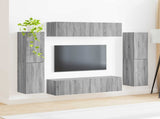 TV Cabinet Set 8 pcs Grey Sonoma Engineered Wood 3409138