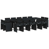 Garden Dining Set Black 3211231